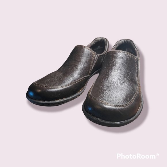 boc Shoes - b.o.c. Brown Genuine Leather Clog  BORN Concepts Shoe